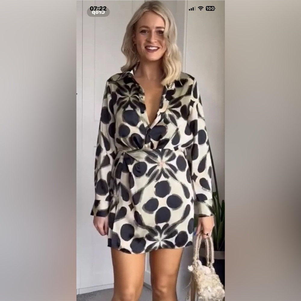 GEOMETRIC PRINT DRESS - Picture 11 of 12